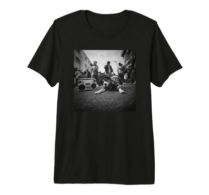 Old School Hip Hop Dog Breakdancing T-Shirt - Unique Graphic for Adults - T-Shirt, Sweatshirt, Hoodie