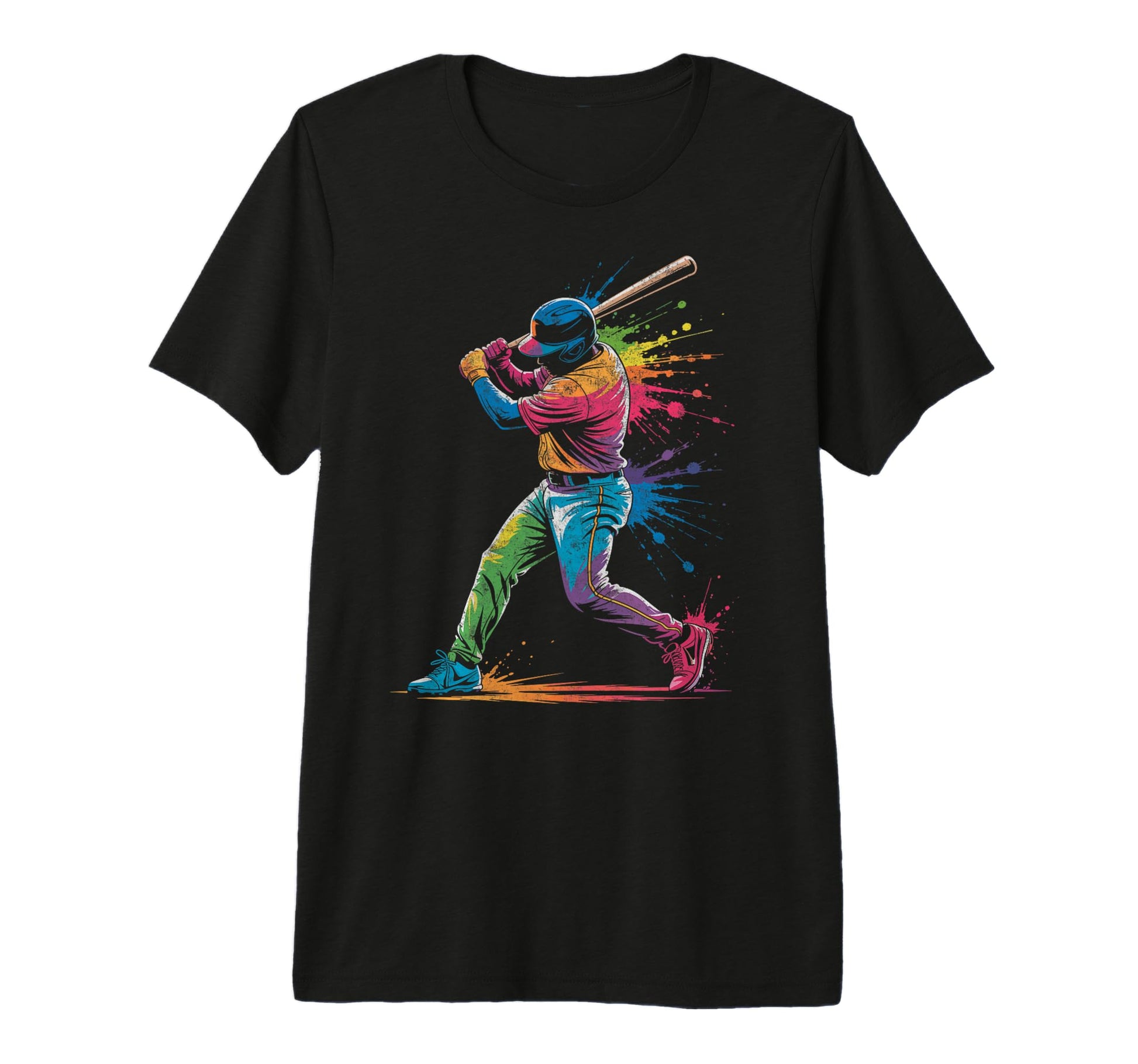 Paint Splash Baseball Player Coach T-Shirt - Custom Art Print Men Women - T-Shirt, Sweatshirt, Hoodie