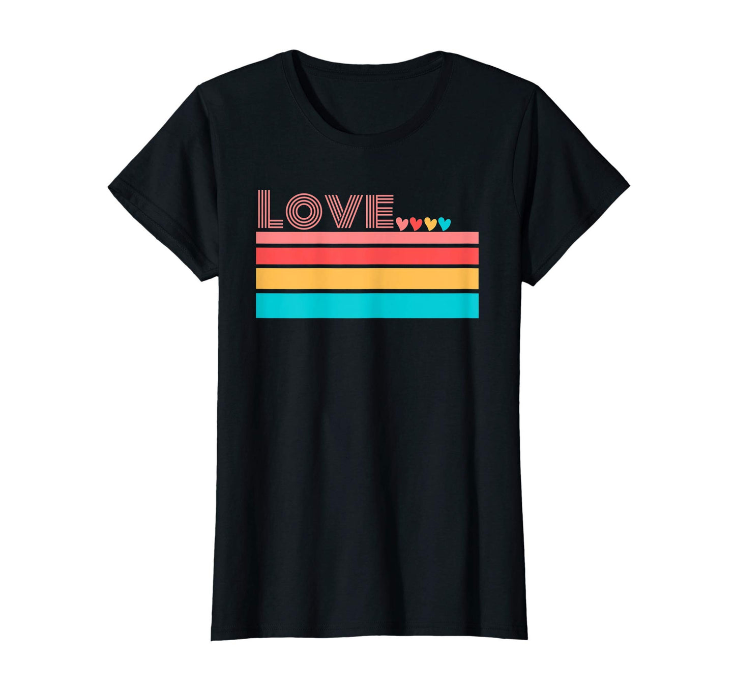 Valentine Love Rainbow T-Shirt - Trendy Graphic Unisex - T-Shirt, Sweatshirt, Hoodie