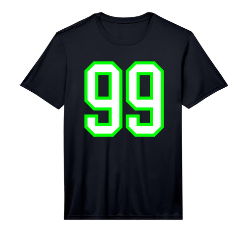 White Lime Sports Team Number 99 T-Shirt - Graphic Print for Adults - T-Shirt, Sweatshirt, Hoodie