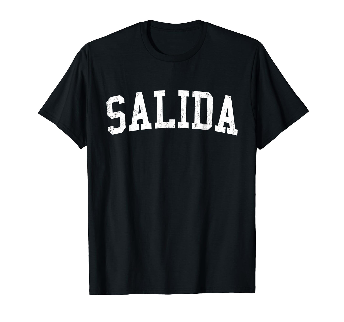 Salida Ca Distressed White Varsity T-Shirt - Streetwear Style Men Women - T-Shirt, Sweatshirt, Hoodie