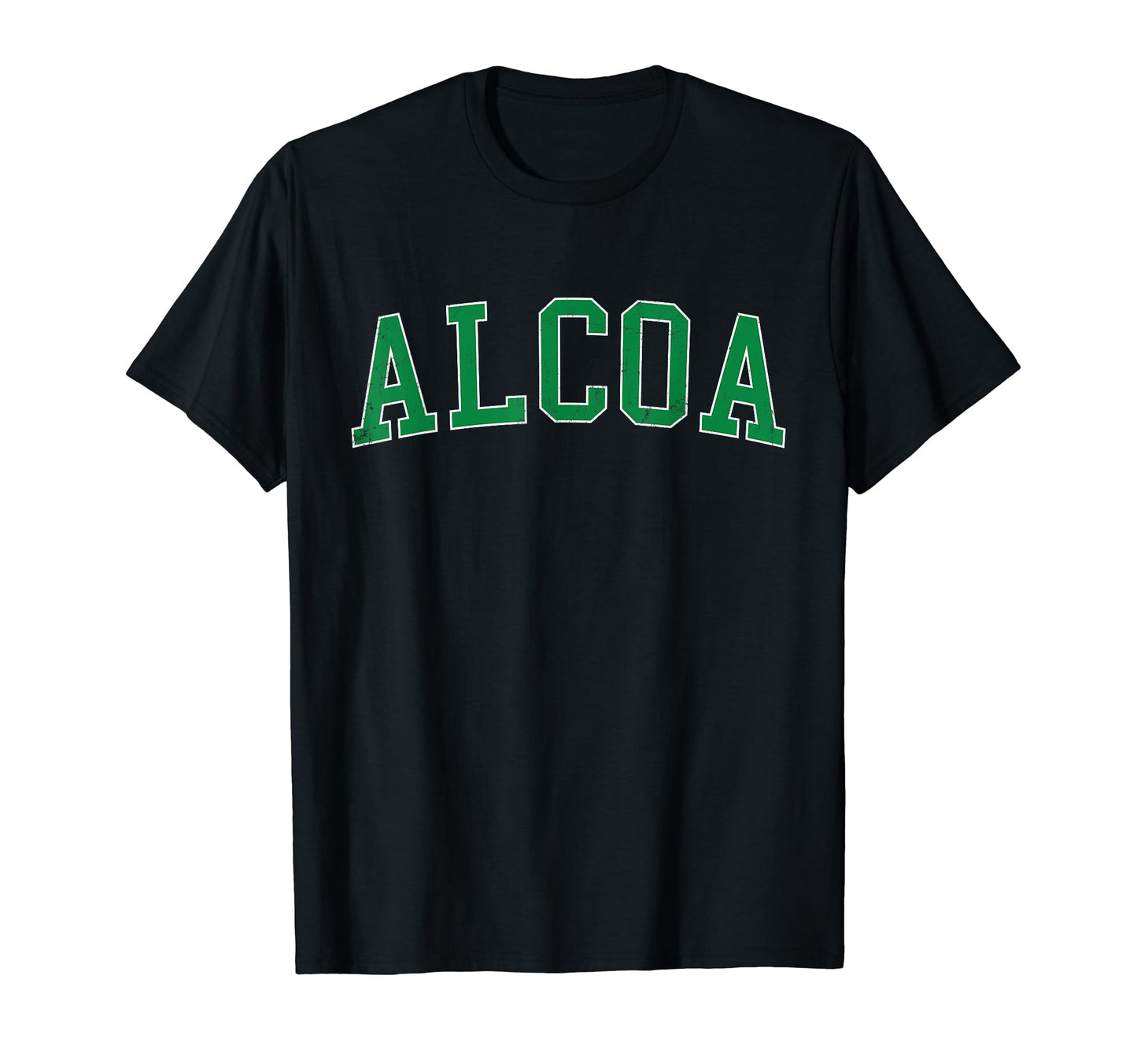 Alcoa Tn Distressed Green Varsity T-Shirt - Aesthetic Graphic Men Women - T-Shirt, Sweatshirt, Hoodie