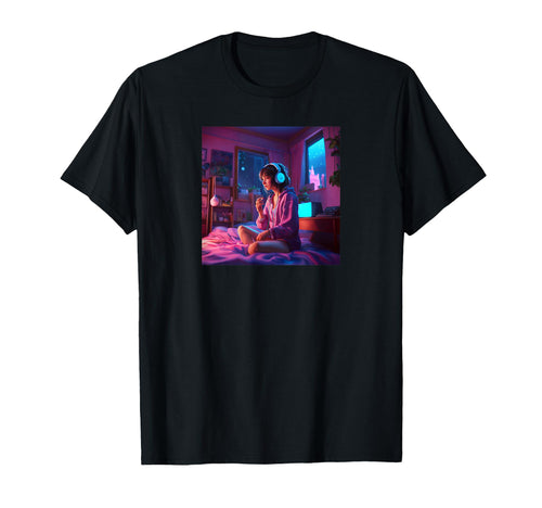 Anime Gamer Music Vaporwave Aesthetic T-Shirt - Graphic Print Men Women - T-Shirt, Sweatshirt, Hoodie