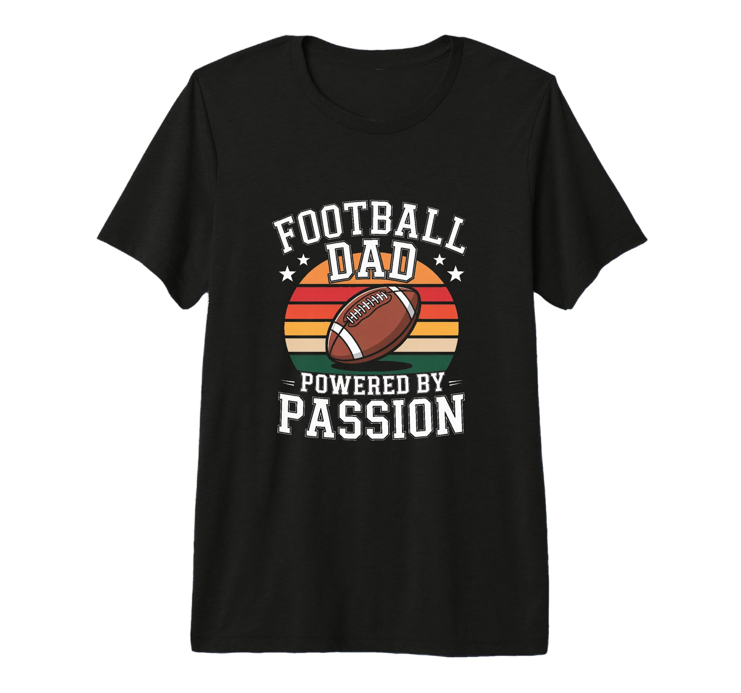 Football Dad Powered Passion Tri Blend T-Shirt - Streetwear Style Unisex - T-Shirt, Sweatshirt, Hoodie