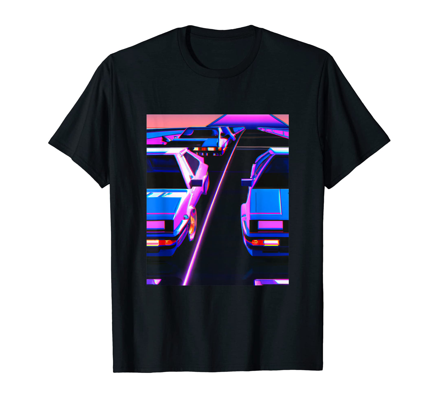 Vaporwave Car Synthwave City Vaporwave T-Shirt - Graphic Print Men Women - T-Shirt, Sweatshirt, Hoodie