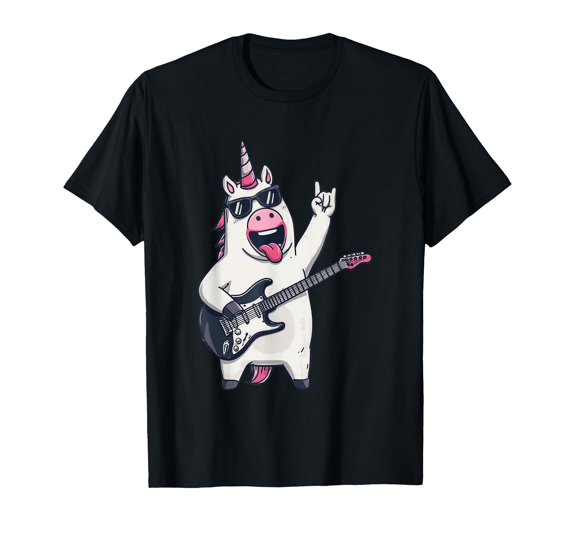Funny Unicorn Rock Music Guitar Player T-Shirt - Unique Graphic Unisex - T-Shirt, Sweatshirt, Hoodie