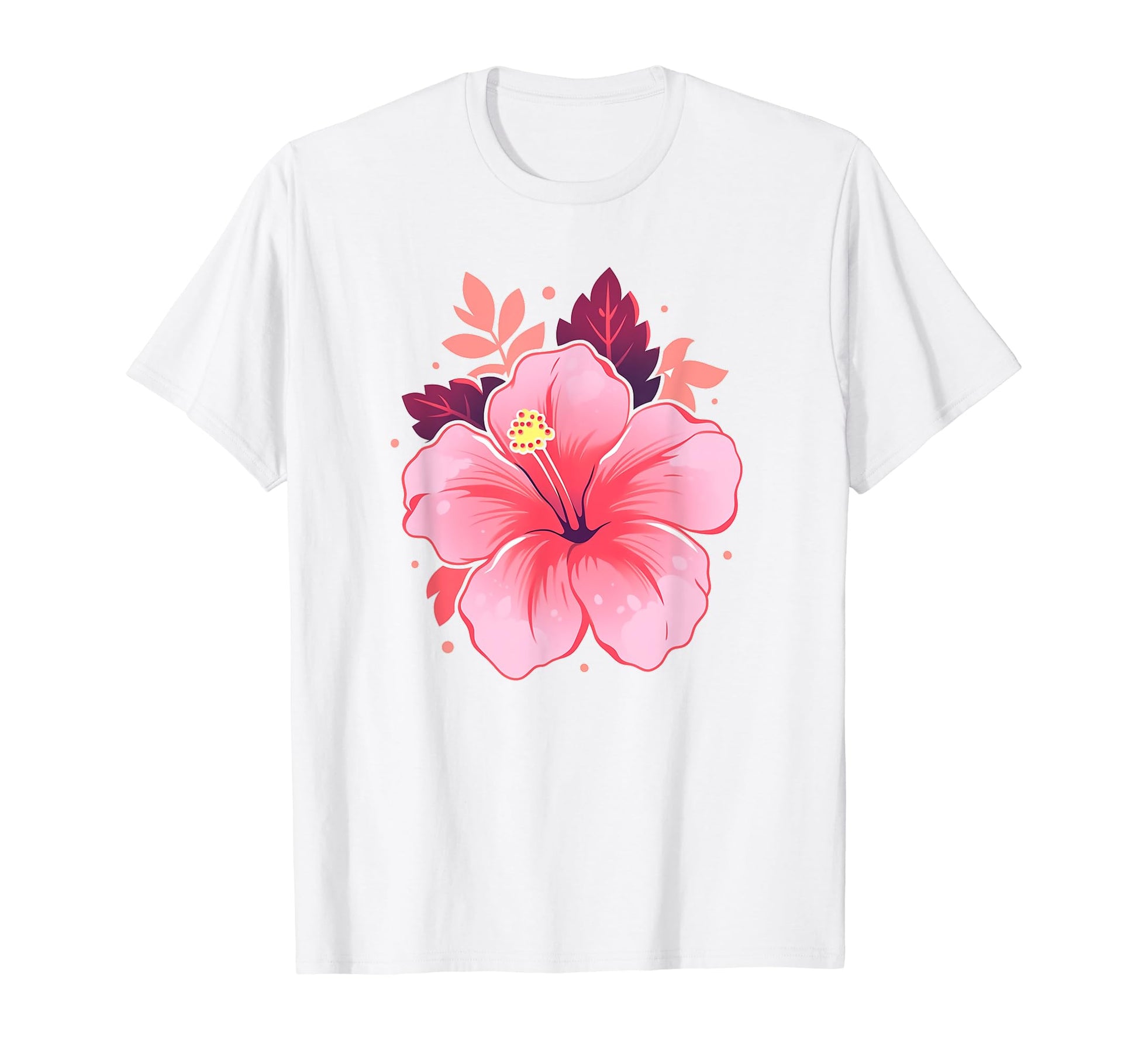 Hibiscus Hawaii Coconut Aesthetic T-Shirt - Fun Novelty Design for Adults - T-Shirt, Sweatshirt, Hoodie