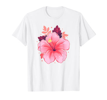 Hibiscus Hawaii Coconut Aesthetic T-Shirt - Fun Novelty Design for Adults - T-Shirt, Sweatshirt, Hoodie