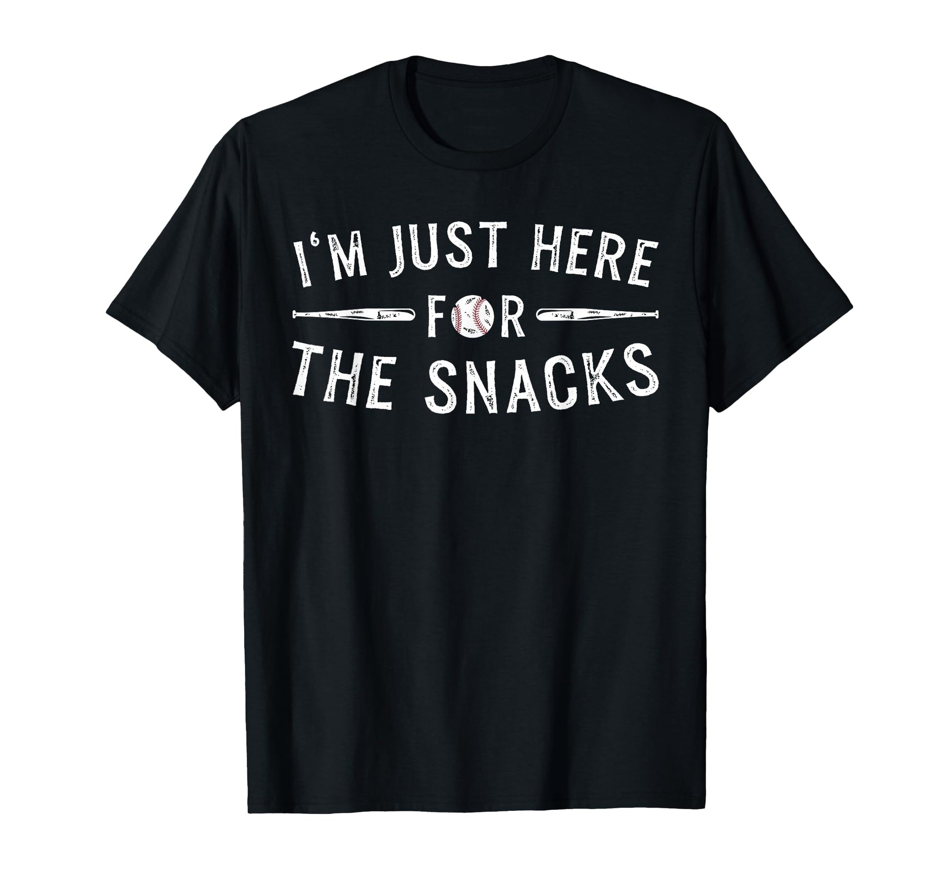 Im Just Here Snacks Baseball T-Shirt - Graphic Print Unisex - T-Shirt, Sweatshirt, Hoodie