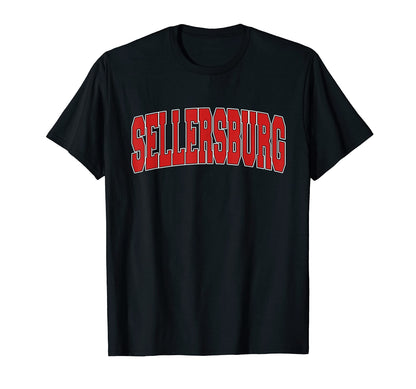Sellersburg Indiana Varsity Usa T-Shirt - Fun Novelty Design Men Women - T-Shirt, Sweatshirt, Hoodie