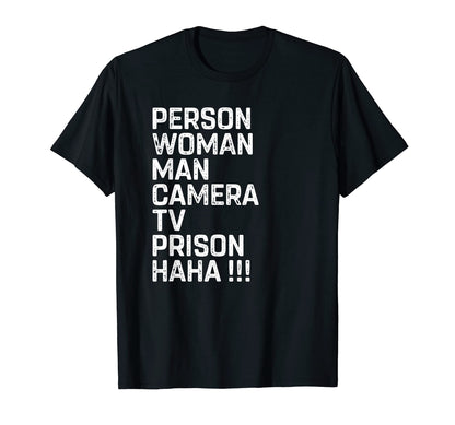 Person Camera Tv Prison Distressed T-Shirt - Aesthetic Graphic Unisex - T-Shirt, Sweatshirt, Hoodie