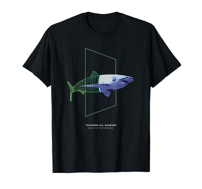 Transcend All Barriers Cyberocean T-Shirt - Fun Novelty Design Men Women - T-Shirt, Sweatshirt, Hoodie