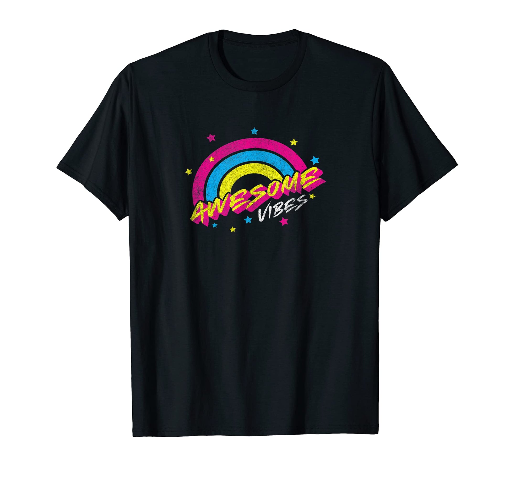 Awesome Vibes 80S 90S Positivity T-Shirt - Fun Novelty Design for Adults - T-Shirt, Sweatshirt, Hoodie