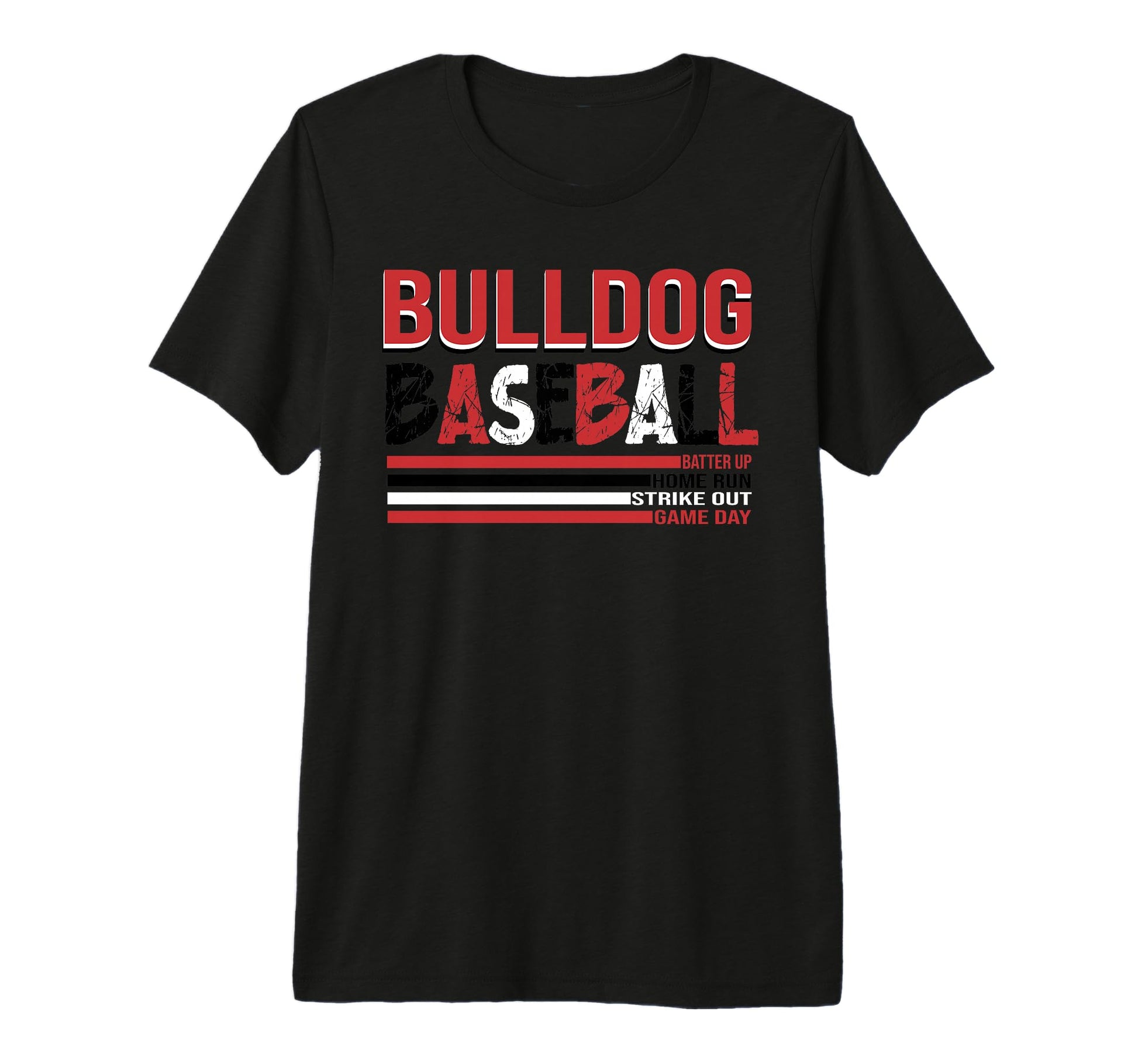 Bulldogs Baseball Mom Game Day Red T-Shirt - Minimalist Print for Adults - T-Shirt, Sweatshirt, Hoodie