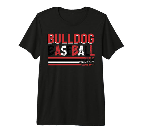 Bulldogs Baseball Mom Game Day Red T-Shirt - Minimalist Print for Adults - T-Shirt, Sweatshirt, Hoodie