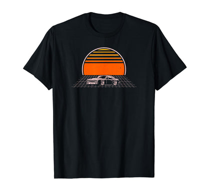 Retrowave Synthwave Vaporwave Sunset T-Shirt - Novelty Apparel for Adults - T-Shirt, Sweatshirt, Hoodie