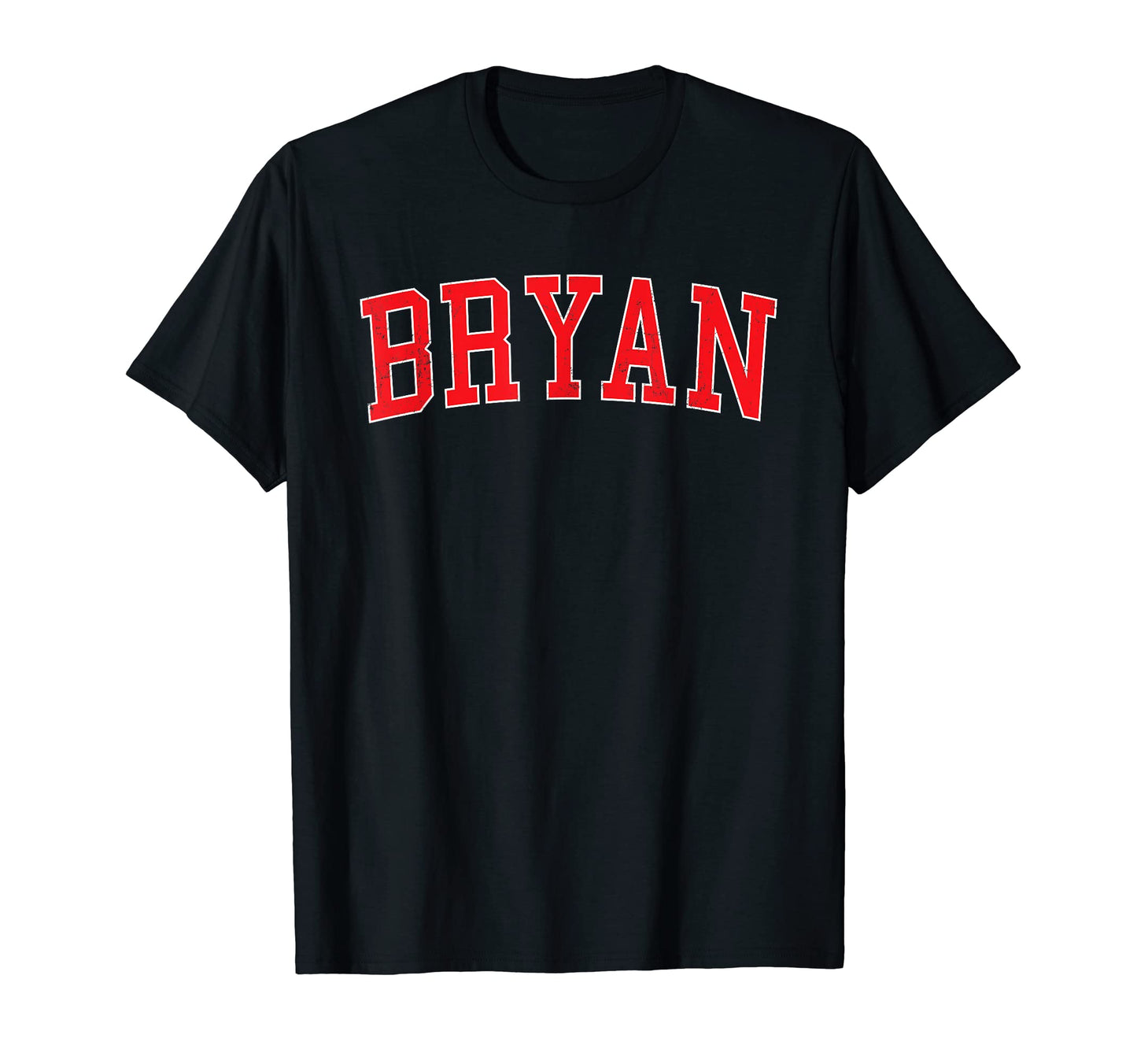 Bryan Tx Varsity Red Text T-Shirt - Unique Graphic Men Women - T-Shirt, Sweatshirt, Hoodie