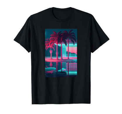 Vaporwave Aesthetic Trippy Tropical T-Shirt - Aesthetic Graphic Men Women - T-Shirt, Sweatshirt, Hoodie