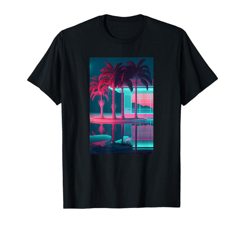 Vaporwave Aesthetic Trippy Tropical T-Shirt - Aesthetic Graphic Men Women - T-Shirt, Sweatshirt, Hoodie