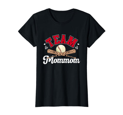 Team Mommom Mothers Day Baseball T-Shirt - Graphic Print Men Women - T-Shirt, Sweatshirt, Hoodie