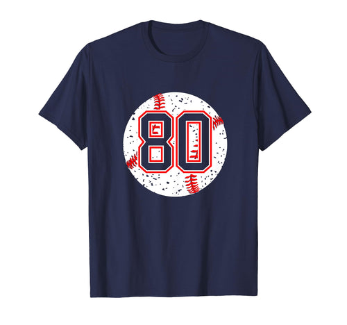 Baseball Number 80 Mom Show Support T-Shirt - Fun Novelty Design Unisex - T-Shirt, Sweatshirt, Hoodie