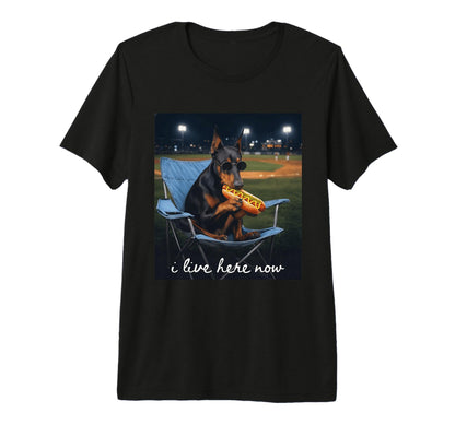 Funny Doberman Baseball Mom I Live T-Shirt - Aesthetic Graphic Men Women - T-Shirt, Sweatshirt, Hoodie