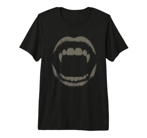 Vampire Fangs Y2K Grunge Emo Tri T-Shirt - Fun Novelty Design Men Women - T-Shirt, Sweatshirt, Hoodie