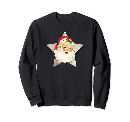 Santa Star Boho Old Time Sweatshirt - Unique Graphic Men Women - T-Shirt, Sweatshirt, Hoodie