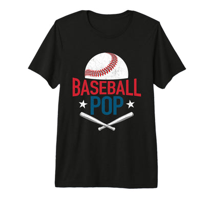 Mens Baseball Pop Happy Fathers Day Dad T-Shirt - Trendy Graphic Men Women - T-Shirt, Sweatshirt, Hoodie