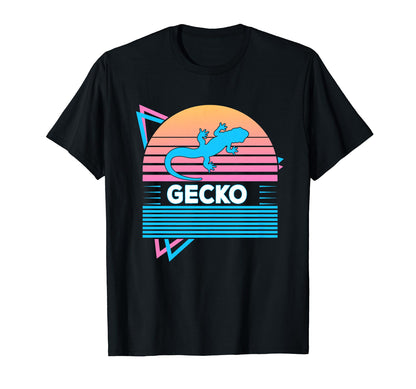 Gecko Vaporwave Aesthetic T-Shirt - Casual Everyday Wear Unisex - T-Shirt, Sweatshirt, Hoodie
