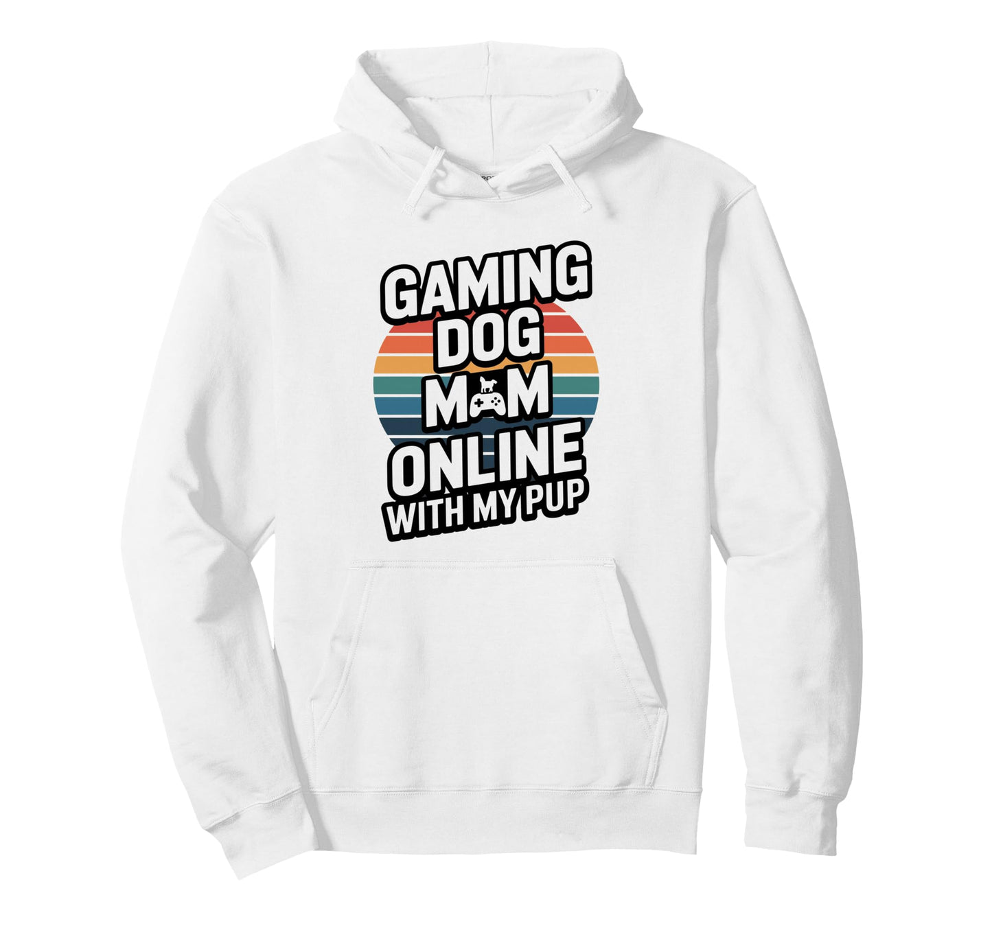 Gaming Dog Mom Online My Pup Video Hoodie - Aesthetic Graphic for Adults - T-Shirt, Sweatshirt, Hoodie