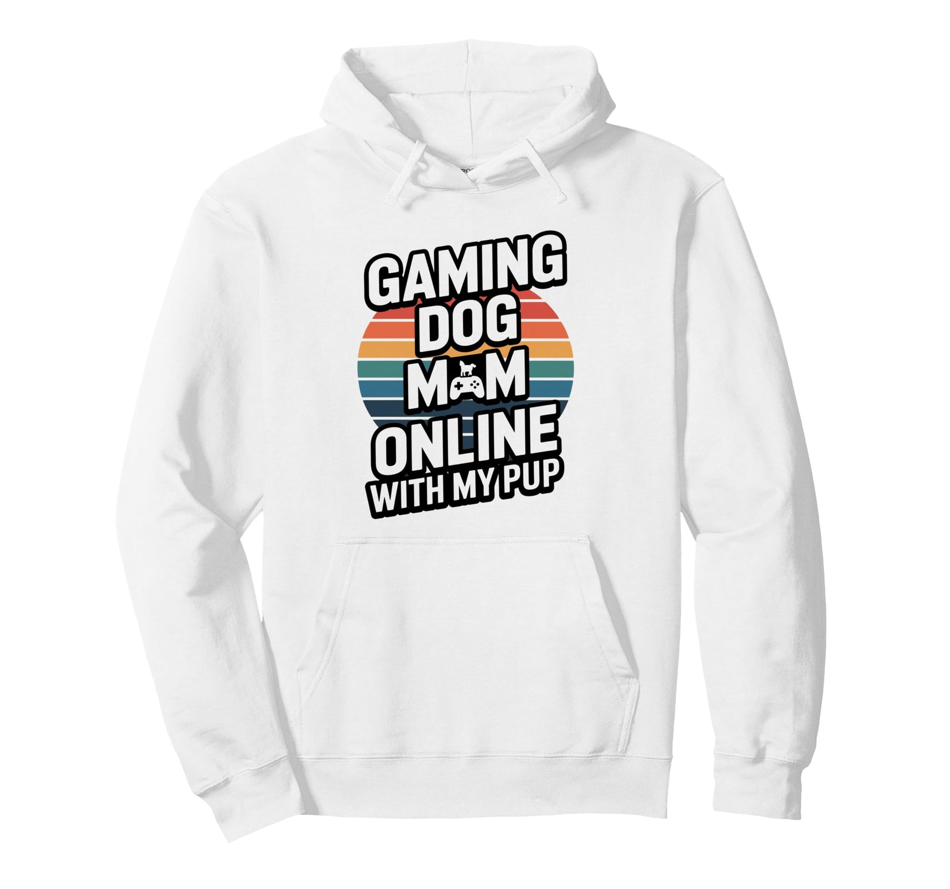 Gaming Dog Mom Online My Pup Video Hoodie - Aesthetic Graphic for Adults - T-Shirt, Sweatshirt, Hoodie