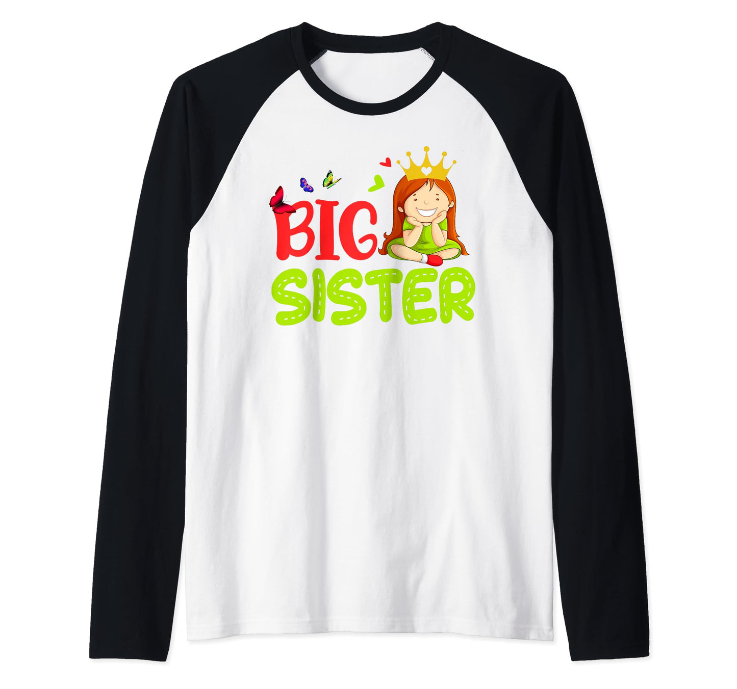 Big Sister Crown Hearts Sis Gift Sweatshirt - Fun Novelty Design Unisex - T-Shirt, Sweatshirt, Hoodie