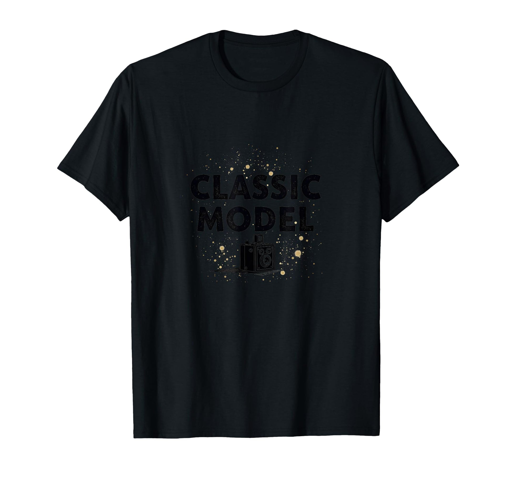 Model 1900S Camera Nostalgia Black T-Shirt - Graphic Print Men Women - T-Shirt, Sweatshirt, Hoodie