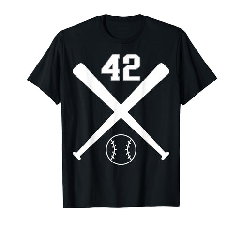 Baseball Softball Number 42 T-Shirt - Trendy Graphic for Adults - T-Shirt, Sweatshirt, Hoodie