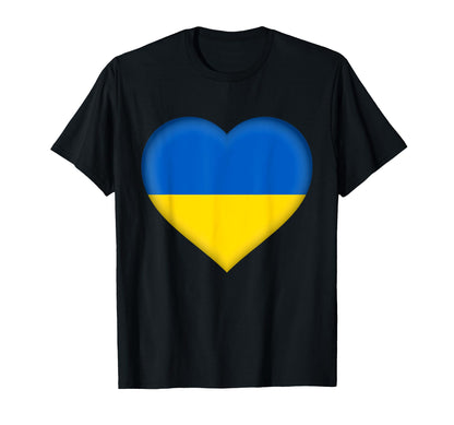 I Love Ukraine Ukrainian Flag Heart Outfit T-Shirt - Unique Graphic Unisex - T-Shirt, Sweatshirt, Hoodie