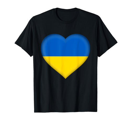 I Love Ukraine Ukrainian Flag Heart Outfit T-Shirt - Unique Graphic Unisex - T-Shirt, Sweatshirt, Hoodie