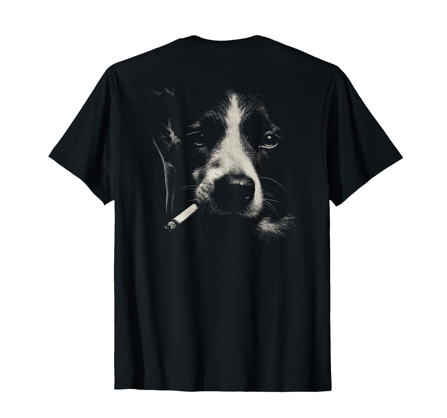 Border Collie Smoking Cigarette T-Shirt - Fun Novelty Design for Adults - T-Shirt, Sweatshirt, Hoodie