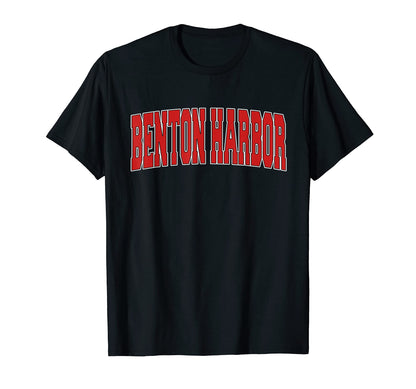 Benton Harbor Mi Michigan Varsity Usa T-Shirt - Trendy Graphic Men Women - T-Shirt, Sweatshirt, Hoodie