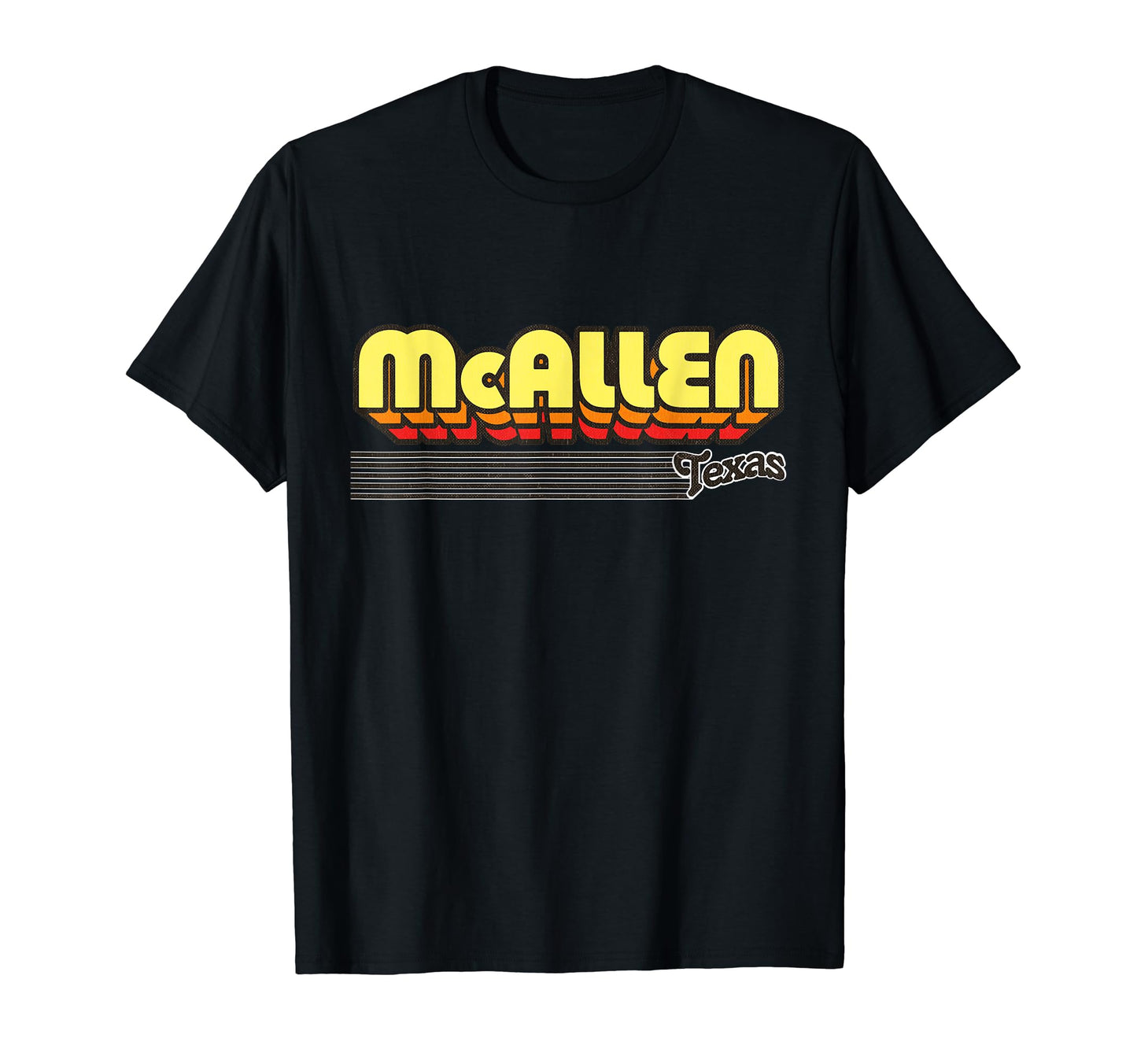 Mcallen Texas Stripes T-Shirt - Graphic Print Men Women - T-Shirt, Sweatshirt, Hoodie