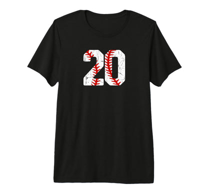 Baseball Player Jersey Number 20 20 T-Shirt - Streetwear Style Men Women - T-Shirt, Sweatshirt, Hoodie