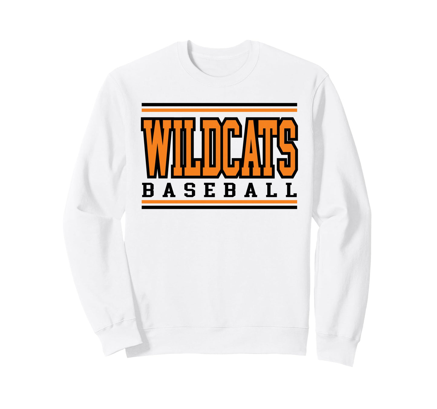 Wildcats Baseball Mom Game Day Orange Sweatshirt - Minimalist Print Unisex - T-Shirt, Sweatshirt, Hoodie