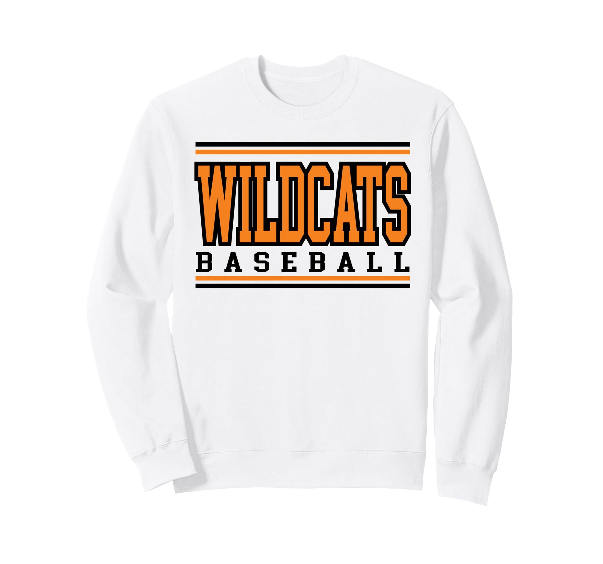 Wildcats Baseball Mom Game Day Orange Sweatshirt - Minimalist Print Unisex - T-Shirt, Sweatshirt, Hoodie