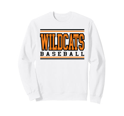 Wildcats Baseball Mom Game Day Orange Sweatshirt - Minimalist Print Unisex - T-Shirt, Sweatshirt, Hoodie