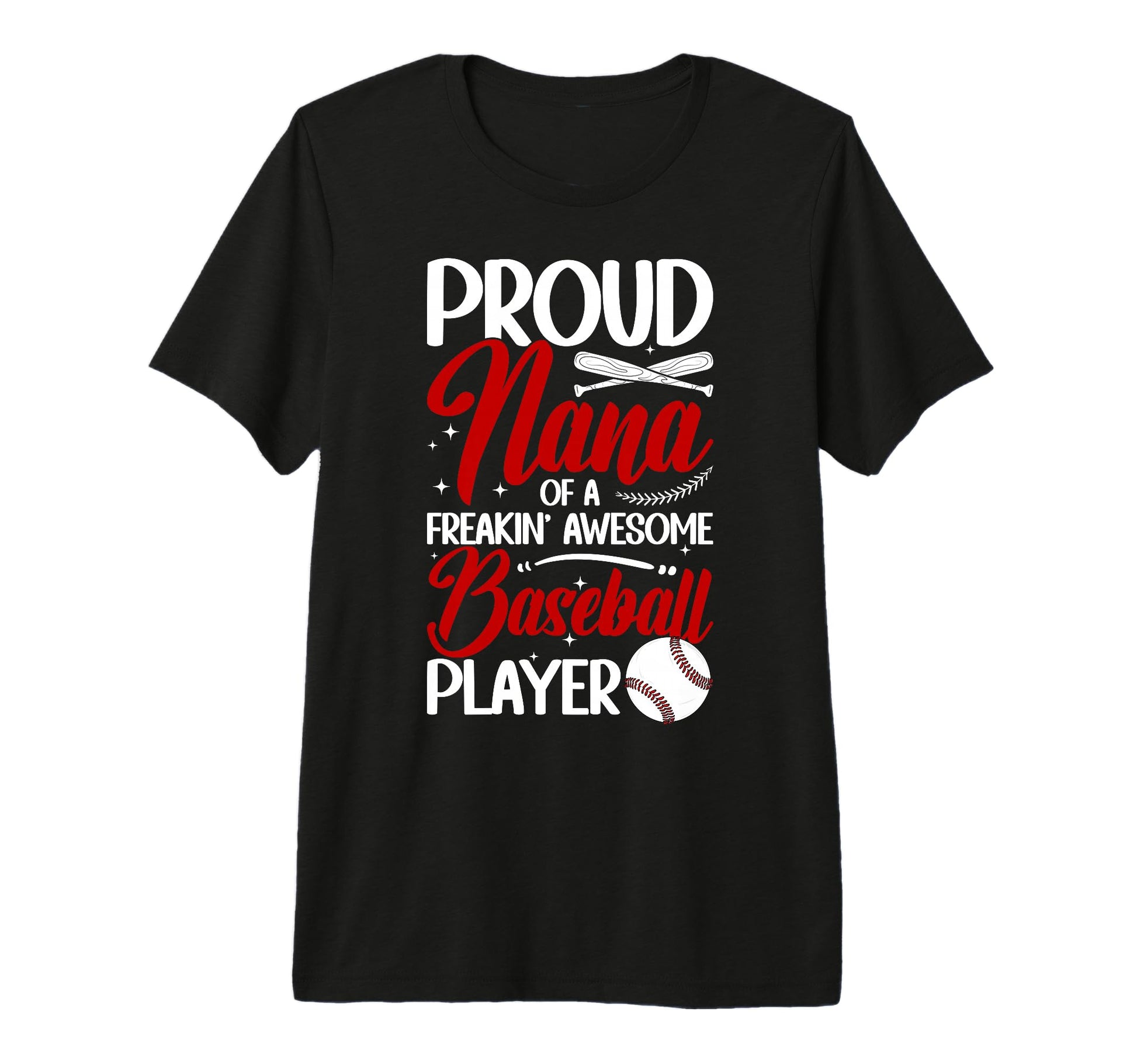 Proud Nana Baseball Player Nana Baseball T-Shirt - Minimalist Print Unisex - T-Shirt, Sweatshirt, Hoodie