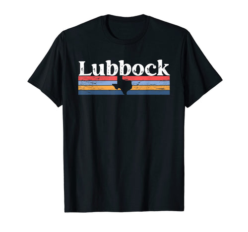 Lubbock Texas Tx Stripes State 70S T-Shirt - Fun Novelty Design for Adults - T-Shirt, Sweatshirt, Hoodie