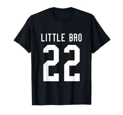 Number 22 Little Bro Biggest Fan T-Shirt - Casual Everyday Wear for Adults - T-Shirt, Sweatshirt, Hoodie