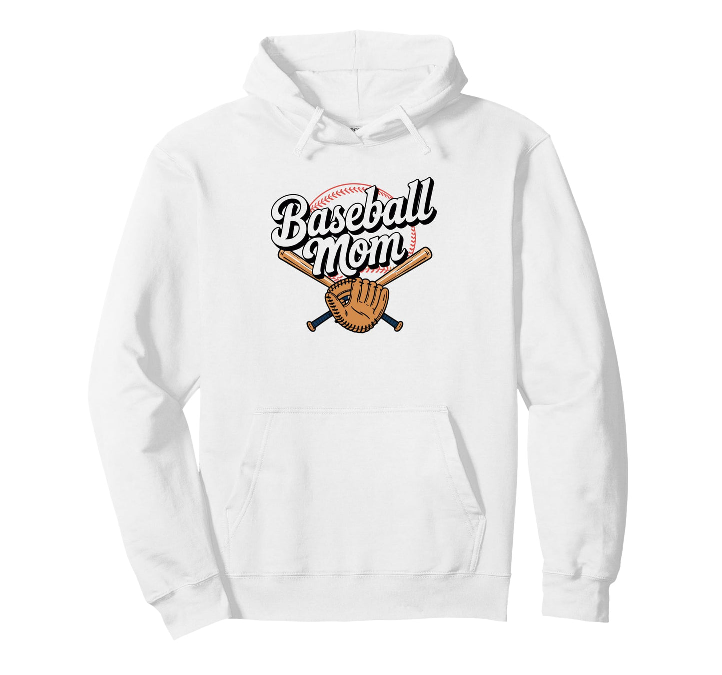 Baseball Mom Game Day Hoodie - Custom Art Print for Adults - T-Shirt, Sweatshirt, Hoodie