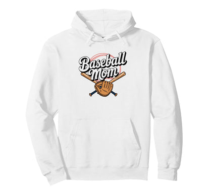 Baseball Mom Game Day Hoodie - Custom Art Print for Adults - T-Shirt, Sweatshirt, Hoodie