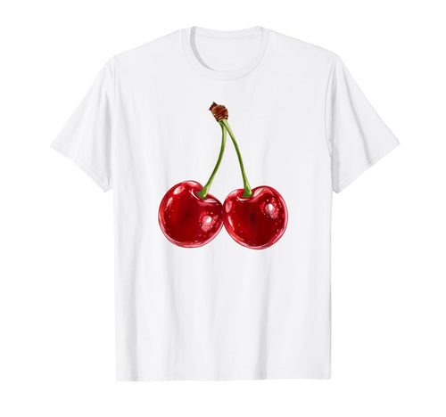 Cherry Red Aesthetic Cherries Trendy T-Shirt - Custom Art Print Men Women - T-Shirt, Sweatshirt, Hoodie